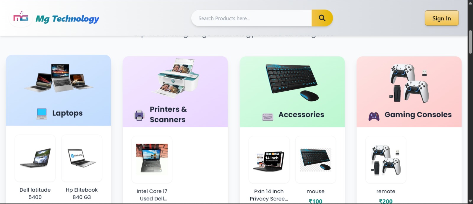 E-Commerce Website